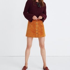 Madewell Velveteen A-Line mini skirt.   Size 4